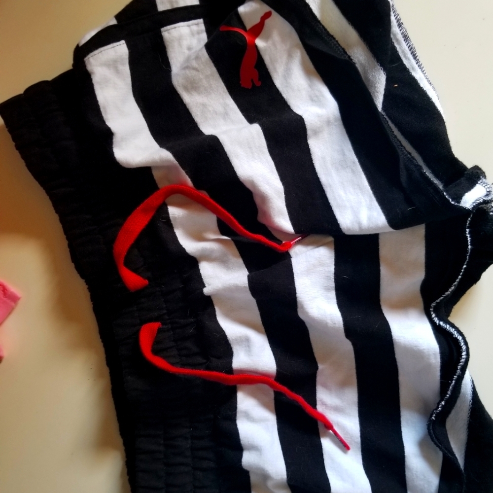 Womens Puma shorts black and white